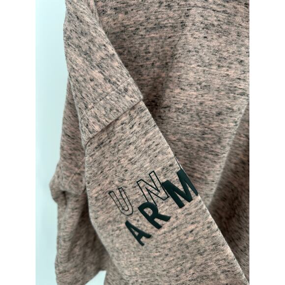 Under Armour Pink Loose Fit Quarter Zip Pullover Hoodie Women's Size Large L - Picture 7 of 9